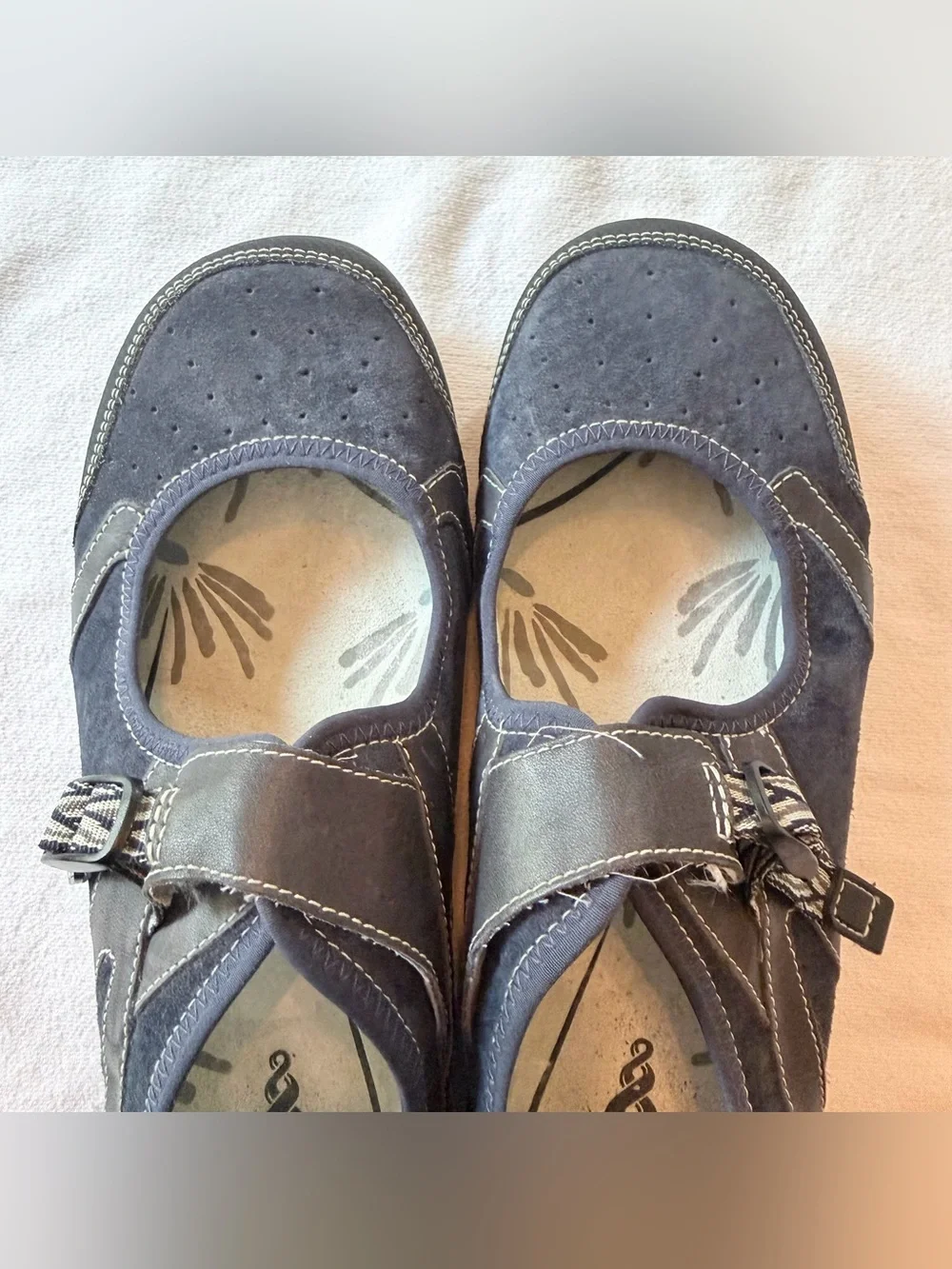 Ahnu blue suede